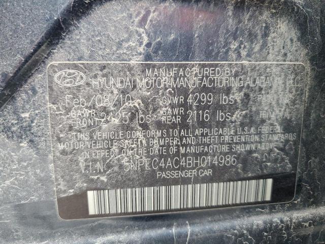 Photo 10 from auction – 2011 HYUNDAI SONATA SE with VIN 5NPEC4AC4BH014986