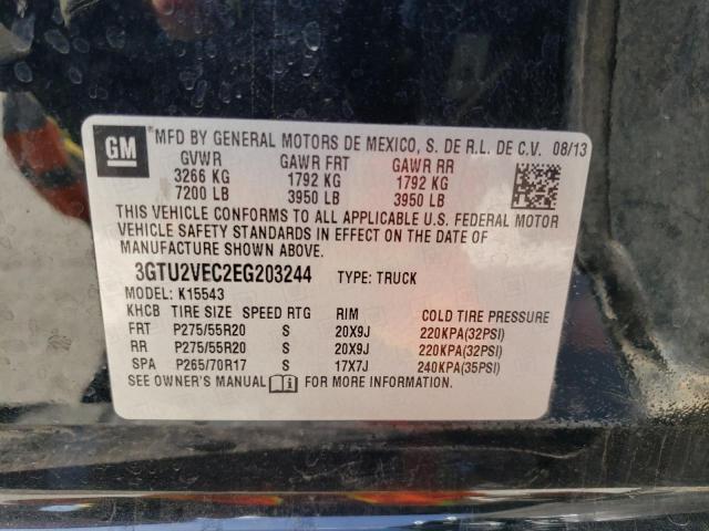 Foto 10 de la subasta – 2014 GMC SIERRA K15 con VIN 3GTU2VEC2EG203244