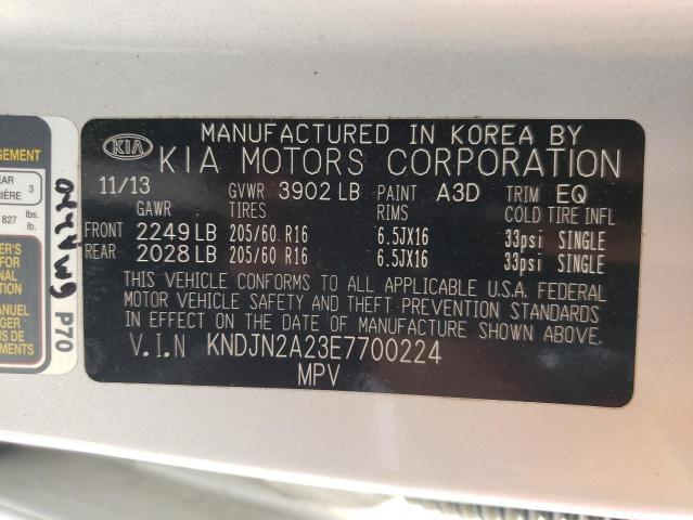 Photo 10 from auction – 2014 KIA SOUL with VIN KNDJN2A23E7700224
