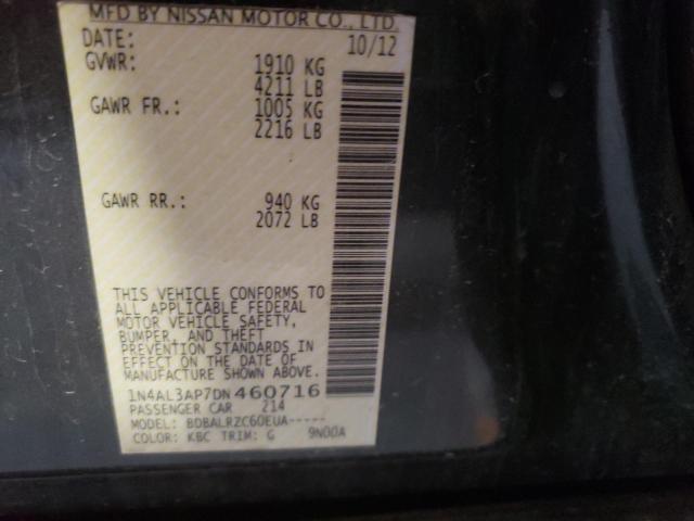 Photo 10 from auction – 2013 NISSAN ALTIMA 2.5 with VIN 1N4AL3AP7DN460716