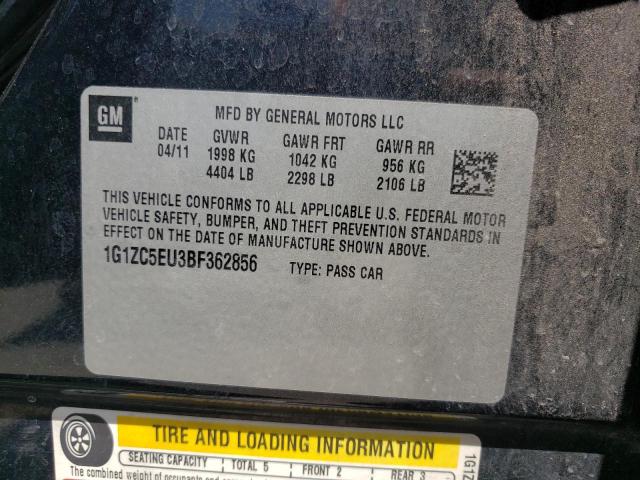 Photo 10 from auction – 2011 CHEVROLET MALIBU 1LT with VIN 1G1ZC5EU3BF362856