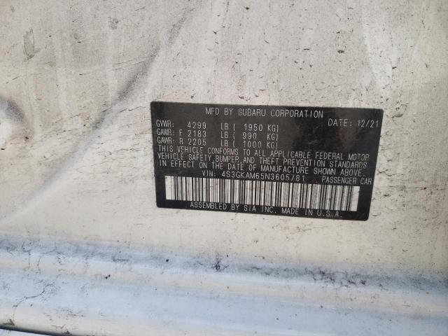 Photo 10 from auction – 2022 SUBARU IMPREZA SP with VIN 4S3GKAM65N3605781