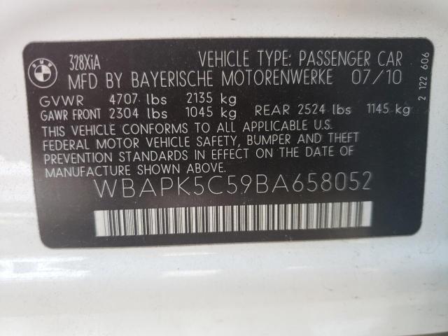 Photo 10 from auction – 2011 BMW 328 XI SUL with VIN WBAPK5C59BA658052