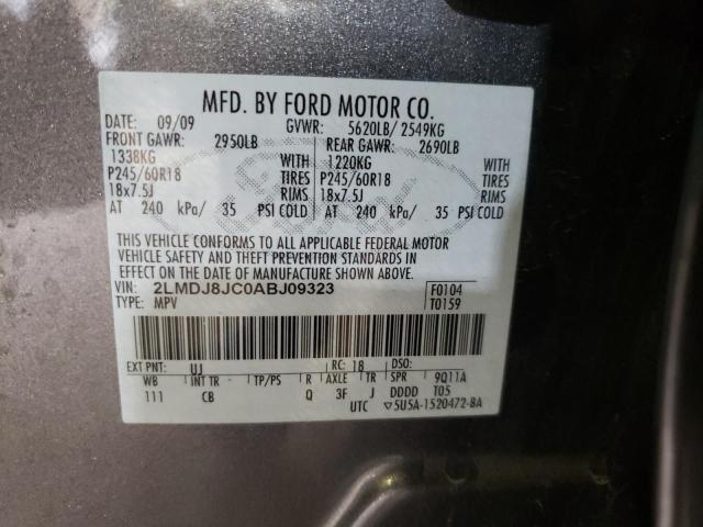 Photo 10 from auction – 2010 LINCOLN MKX with VIN 2LMDJ8JC0ABJ09323
