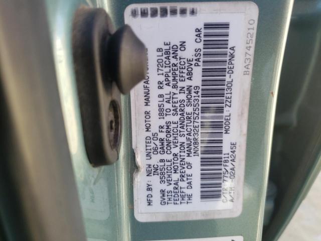 Photo 10 from auction – 2005 TOYOTA COROLLA CE with VIN 1NXBR32E75Z553149