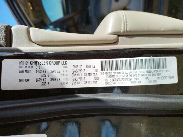 Photo 10 from auction – 2011 JEEP GRAND CHER with VIN 1J4RR4GG6BC640264