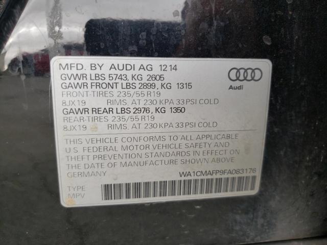Photo 10 from auction – 2015 AUDI Q5 TDI PRE with VIN WA1CMAFP9FA083176