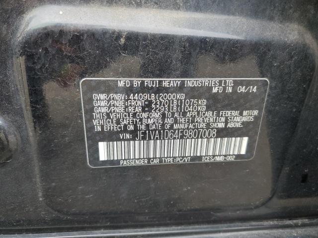Photo 10 from auction – 2015 SUBARU WRX PREMIU with VIN JF1VA1D64F9807008