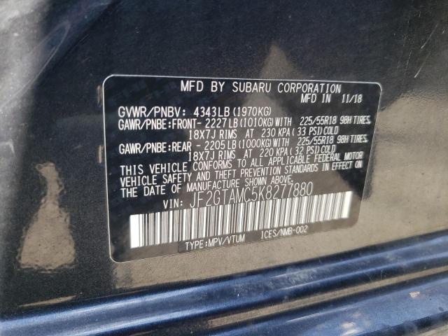 Photo 10 from auction – 2019 SUBARU CROSSTREK with VIN JF2GTAMC5K8277880
