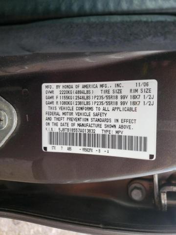 Photo 10 from auction – 2007 ACURA RDX TECHNO with VIN 5J8TB18557A013832