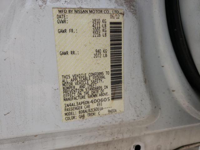Photo 10 from auction – 2013 NISSAN ALTIMA 2.5 with VIN 1N4AL3AP6DN400605