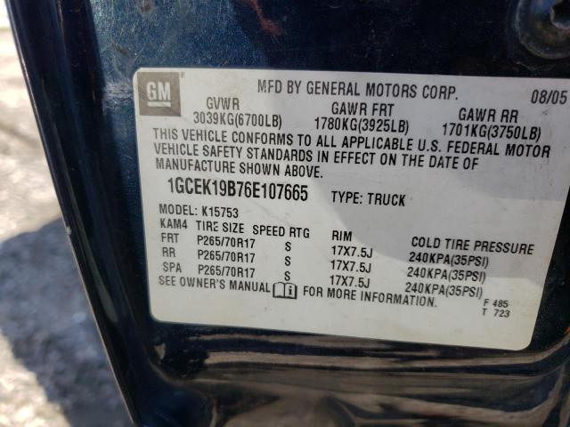Photo 10 from auction – 2006 CHEVROLET SILVERADO with VIN 1GCEK19B76E107665