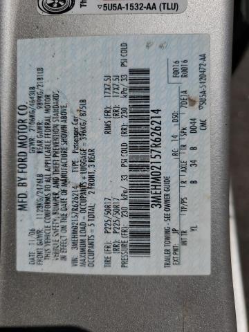 Photo 10 from auction – 2007 MERCURY MILAN PREM with VIN 3MEHM02157R626214