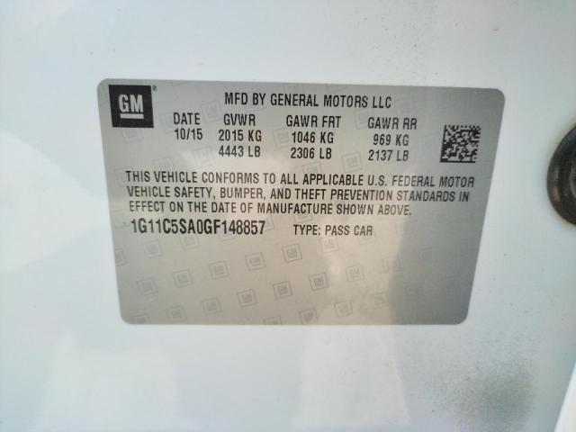 Photo 10 from auction – 2016 CHEVROLET MALIBU LIM with VIN 1G11C5SA0GF148857