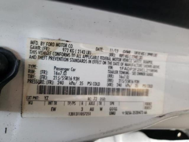 Photo 10 from auction – 2014 FORD FOCUS SE with VIN 1FADP3F29EL219896