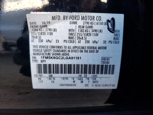 Photo 10 from auction – 2020 FORD EXPLORER S with VIN 1FM5K8GC2LGA91181