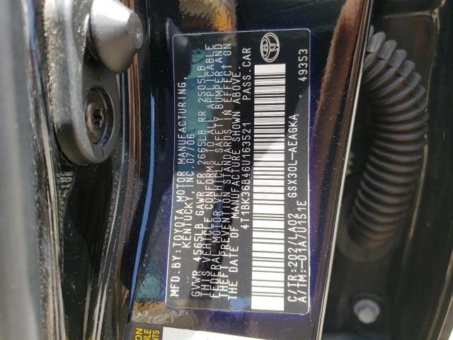 Photo 10 from auction – 2006 TOYOTA AVALON with VIN 4T1BK36B46U163521