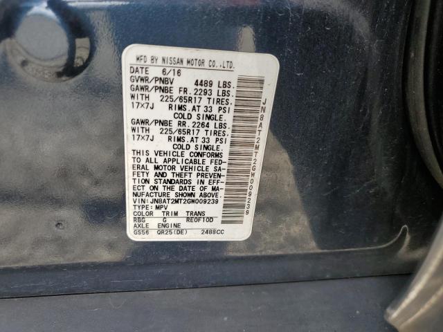 Photo 10 from auction – 2016 NISSAN ROGUE S with VIN JN8AT2MT2GW009239