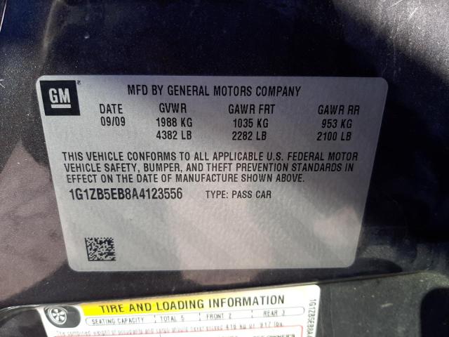 Photo 10 from auction – 2010 CHEVROLET MALIBU LS with VIN 1G1ZB5EB8A4123556