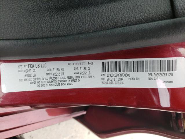 Photo 10 from auction – 2015 CHRYSLER 200 S with VIN 1C3CCCBB0FN738501