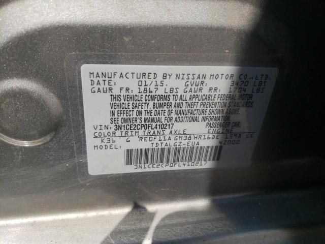 Photo 10 from auction – 2015 NISSAN VERSA NOTE with VIN 3N1CE2CP0FL410217