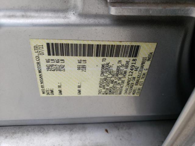 Photo 10 from auction – 2012 NISSAN ALTIMA BAS with VIN 1N4AL2APXCC124918
