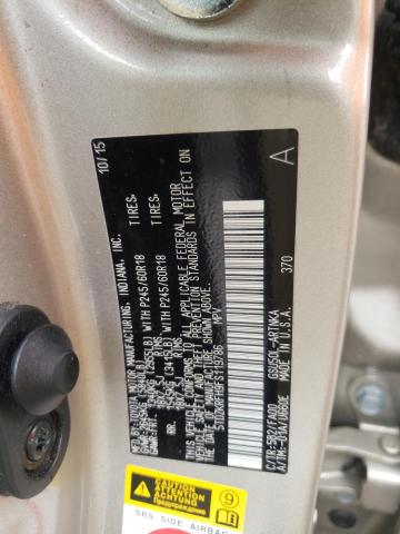 Photo 10 from auction – 2015 TOYOTA HIGHLANDER with VIN 5TDZKRFH9FS119786
