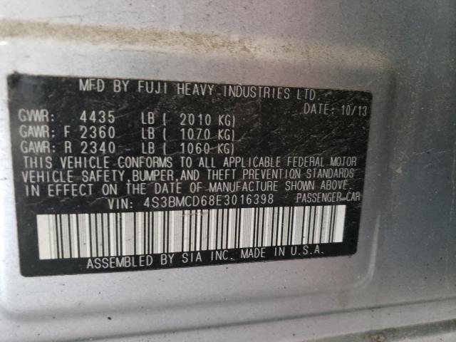 Photo 10 from auction – 2014 SUBARU LEGACY 2.5 with VIN 4S3BMCD68E3016398