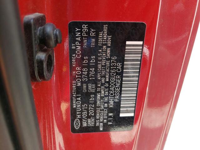 Photo 10 from auction – 2016 HYUNDAI VELOSTER with VIN KMHTC6AD0GU261376