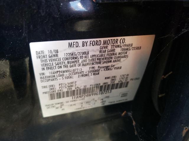 Photo 10 from auction – 2009 FORD TAURUS with VIN 1FAHP24W99G107213