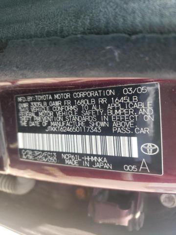 Photo 10 from auction – 2005 SCION XA with VIN JTKKT624650117343
