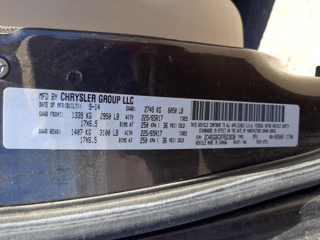Photo 10 from auction – 2015 DODGE GRAND CARA with VIN 2C4RDGBG3FR523638