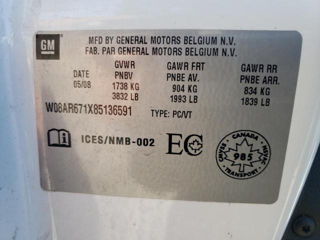 Photo 10 from auction – 2008 SATURN ASTRA XE with VIN W08AR671X85136591