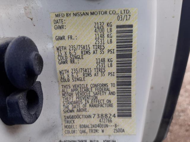 Photo 10 from auction – 2017 NISSAN FRONTIER S with VIN 1N6BD0CTXHN738824