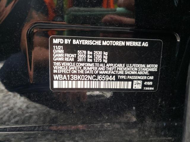 Photo 10 from auction – 2022 BMW M550XI with VIN WBA13BK02NCJ65944