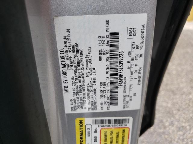 Photo 10 from auction – 2014 FORD FUSION SE with VIN 1FA6P0H75E5399236