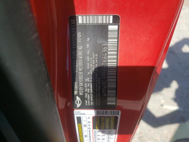 Photo 10 from auction – 2006 MINI COOPER with VIN WMWRC33506TK64363