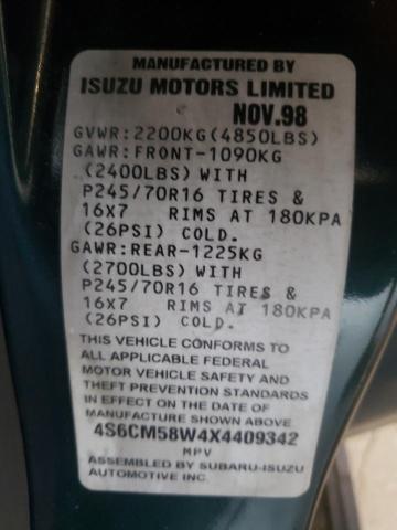 Photo 10 from auction – 1999 HONDA PASSPORT E with VIN 4S6CM58W4X4409342