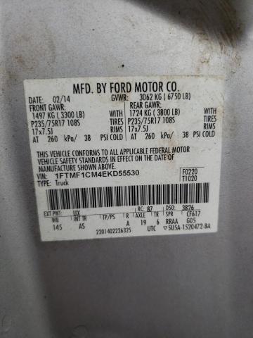 Photo 10 from auction – 2014 FORD F150 with VIN 1FTMF1CM4EKD55530