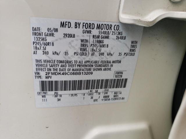 Photo 10 from auction – 2008 FORD EDGE LIMIT with VIN 2FMDK49C08BB13209