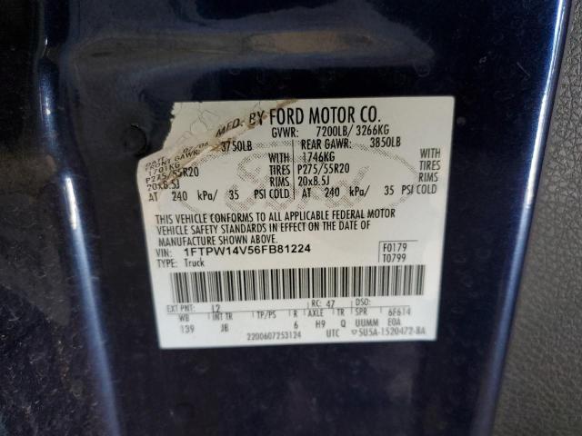 Photo 10 from auction – 2006 FORD F150 SUPER with VIN 1FTPW14V56FB81224