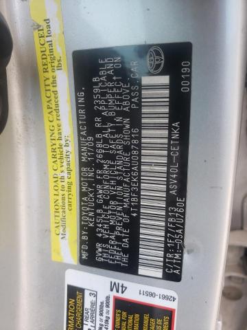 Photo 10 from auction – 2010 TOYOTA CAMRY BASE with VIN 4T1BF3EK6AU087816