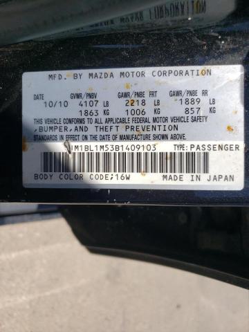 Photo 10 from auction – 2011 MAZDA 3 S with VIN JM1BL1M53B1409103