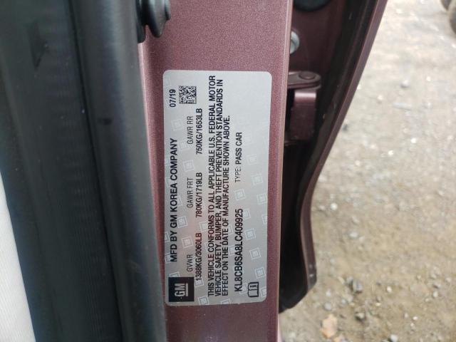 Photo 10 from auction – 2020 CHEVROLET SPARK LS with VIN KL8CB6SA8LC409925