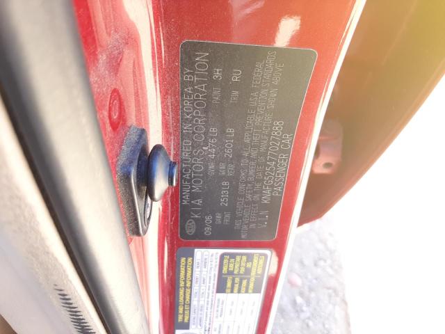 Photo 10 from auction – 2007 KIA RONDO BASE with VIN KNAFG525477027888