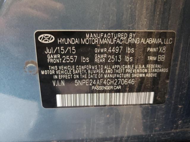 Photo 10 from auction – 2016 HYUNDAI SONATA with VIN 5NPE24AF4GH270646