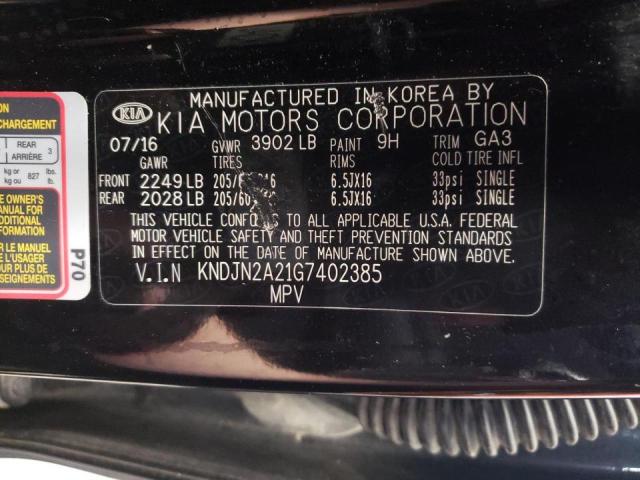 Photo 10 from auction – 2016 KIA SOUL with VIN KNDJN2A21G7402385