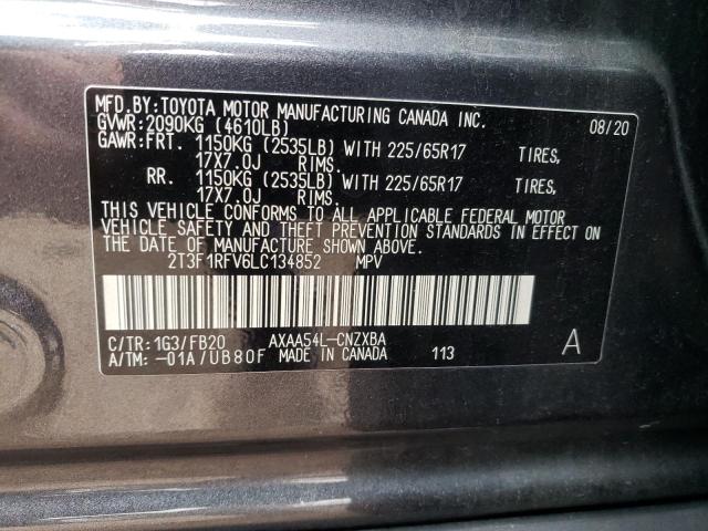 Photo 10 from auction – 2020 TOYOTA RAV4 LE with VIN 2T3F1RFV6LC134852