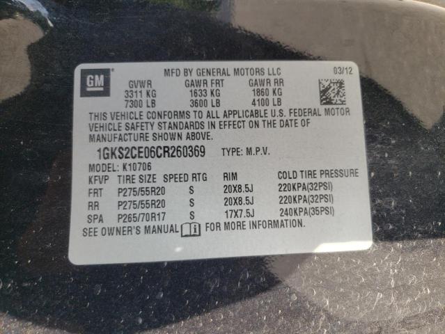Photo 10 from auction – 2012 GMC YUKON SLT with VIN 1GKS2CE06CR260369