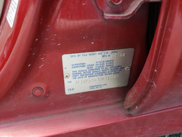 Photo 10 from auction – 2002 SUBARU FORESTER S with VIN JF1SF65672H712281